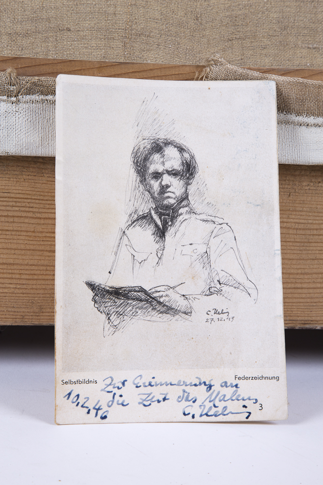 Oil Portrait of U.S. WWII Soldier Adolph J. Bennett