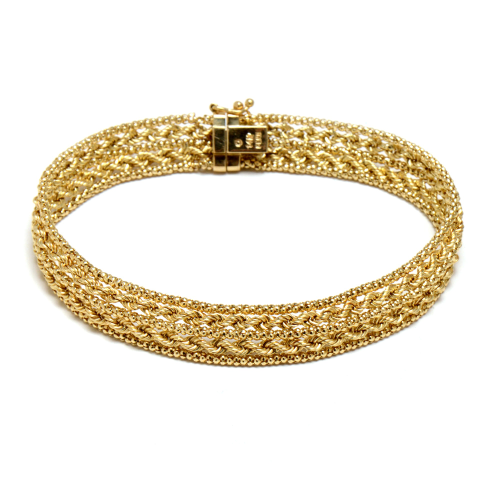 Peruvian 14K Yellow Gold Bracelet