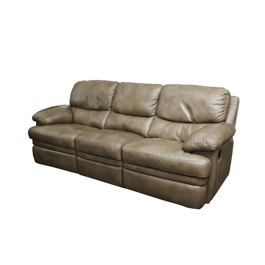 Woodley's Reclining Leather Couch
