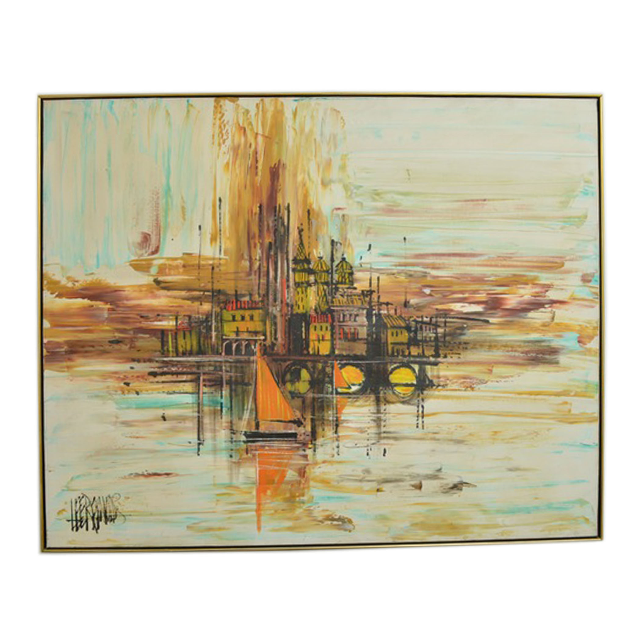 Original Mid Century Vanguard Studios Abstract Painting