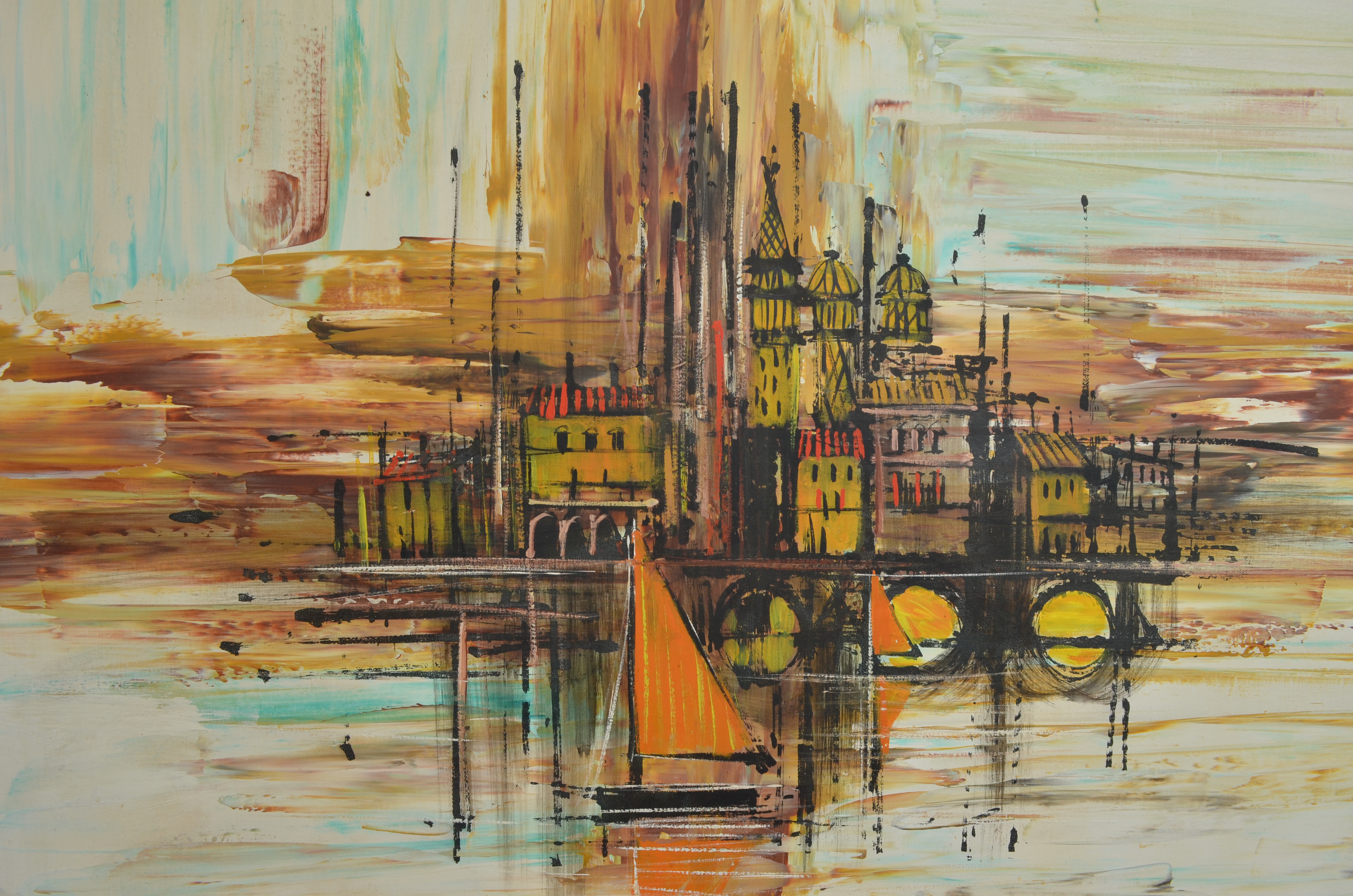 Original Mid Century Vanguard Studios Abstract Painting