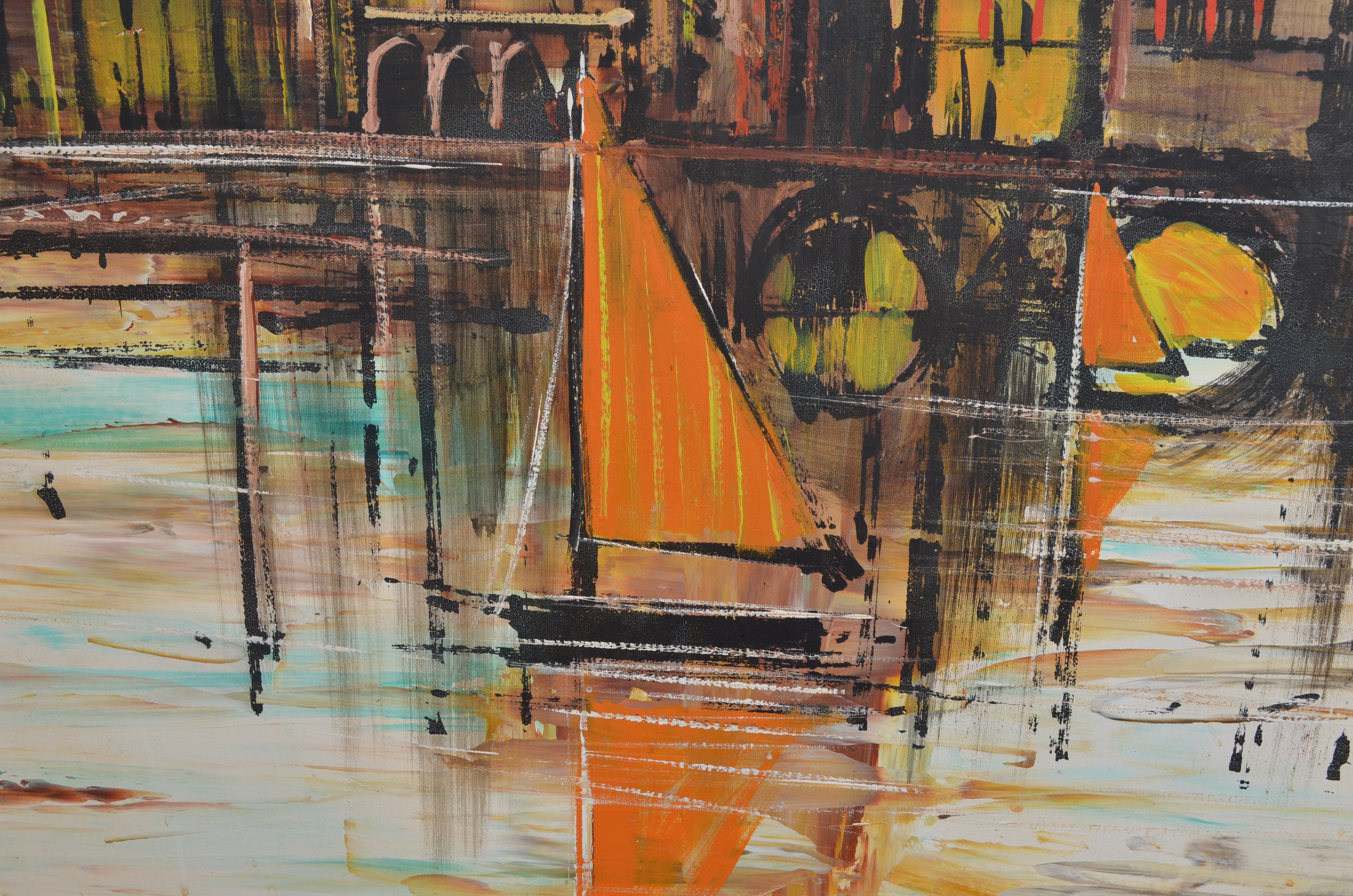 Original Mid Century Vanguard Studios Abstract Painting