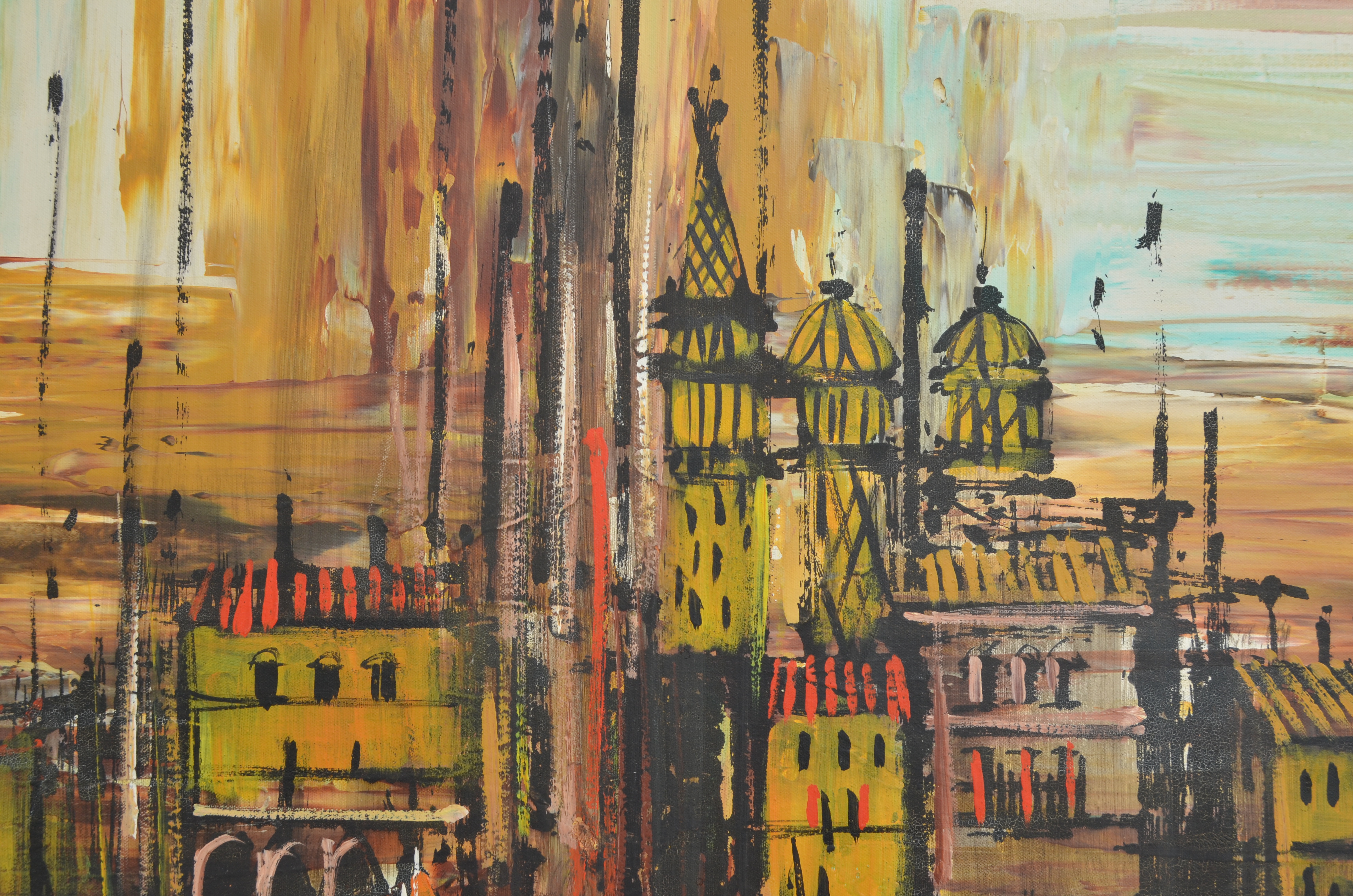 Original Mid Century Vanguard Studios Abstract Painting