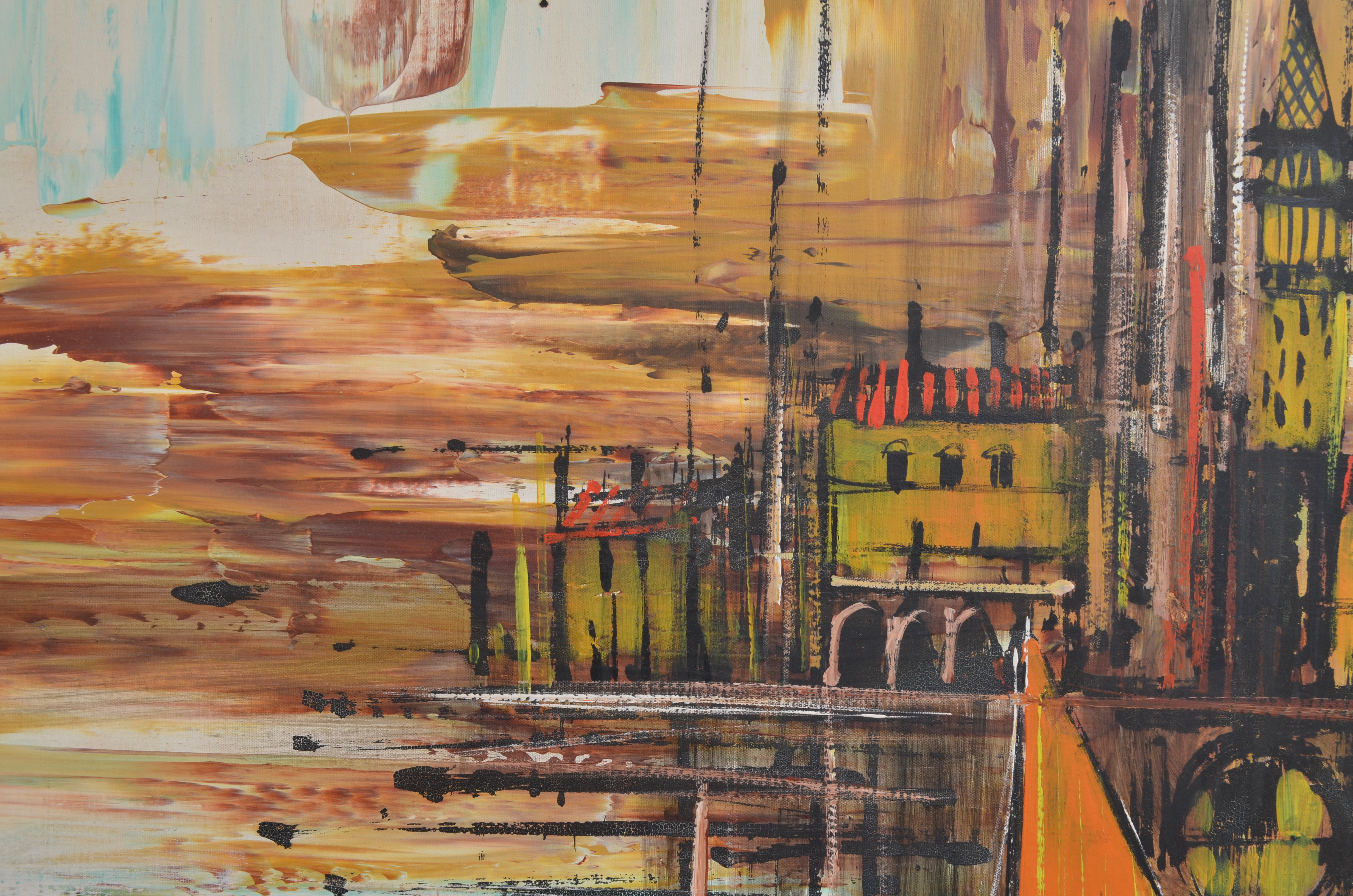 Original Mid Century Vanguard Studios Abstract Painting