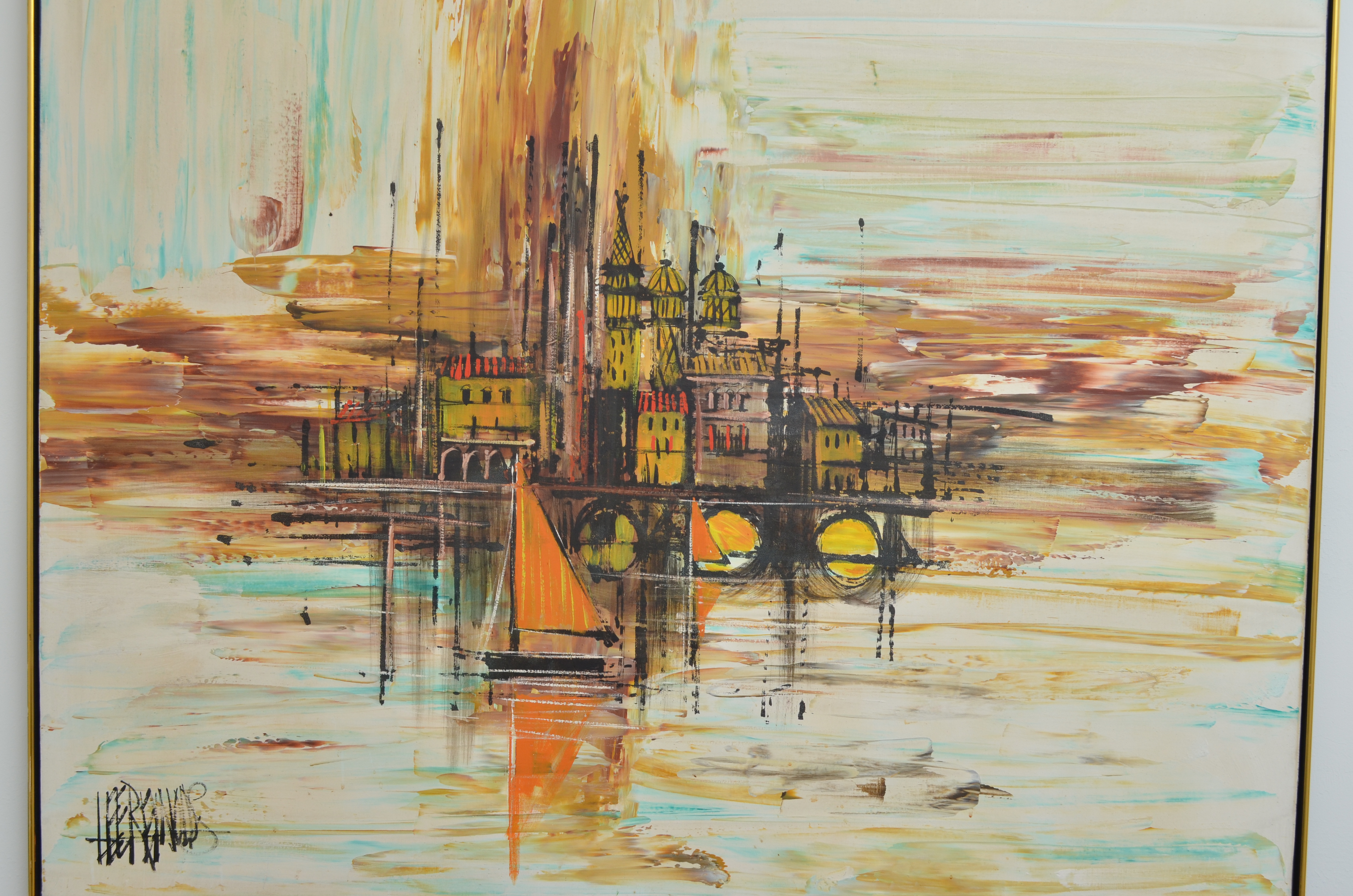 Original Mid Century Vanguard Studios Abstract Painting