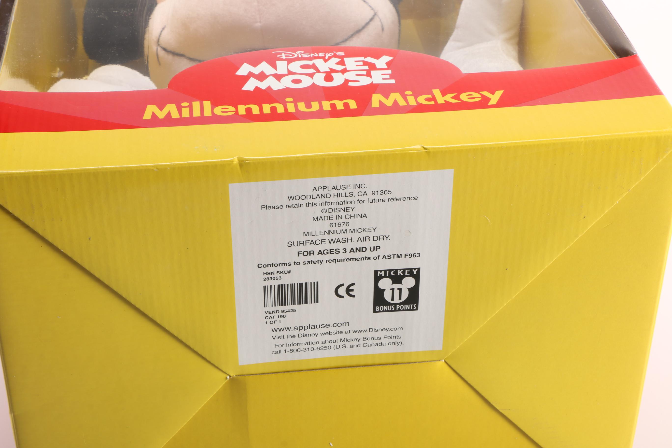 Commemorative Disney Mickey Mouse "Millennium Mickey" Plush Toy