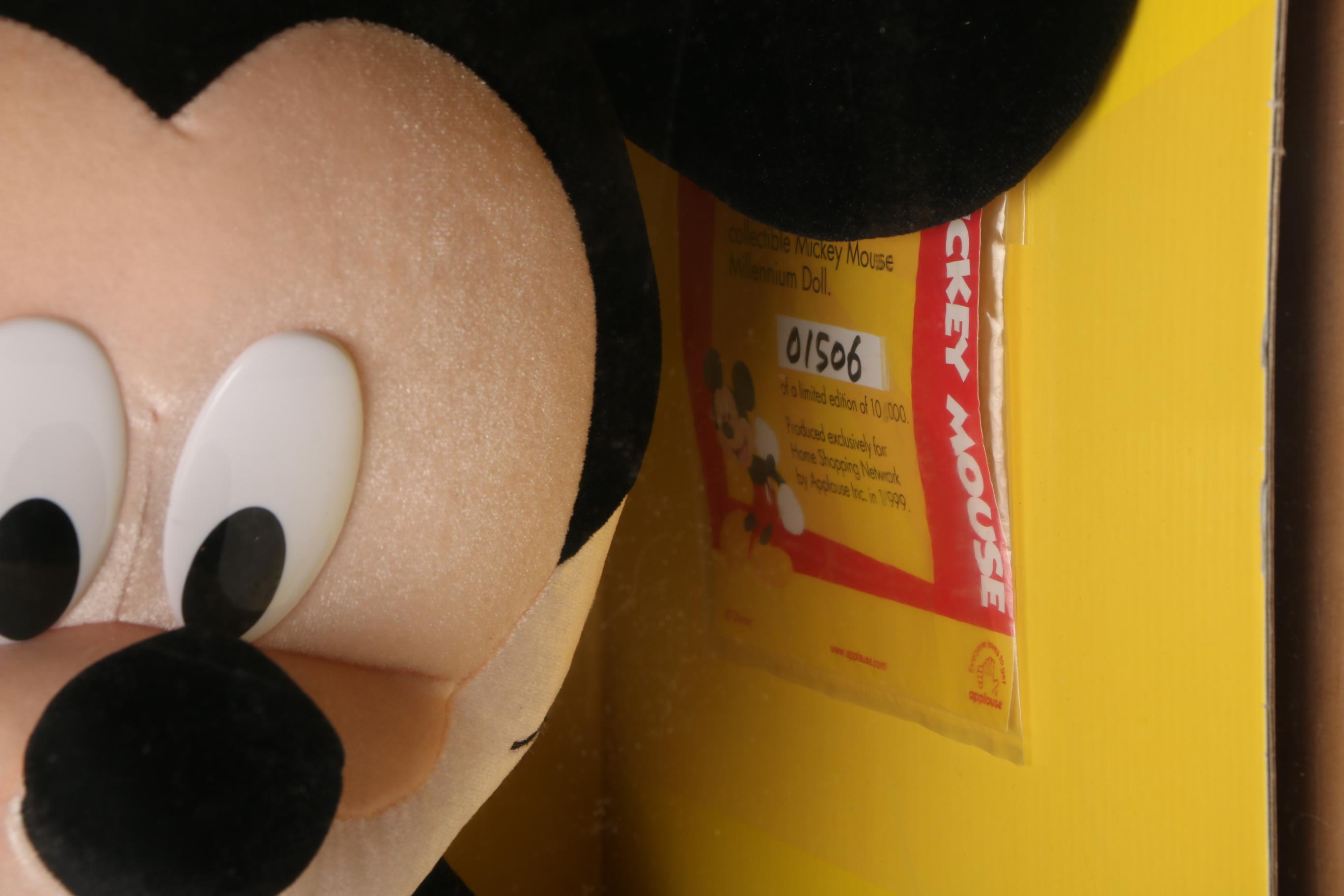 Commemorative Disney Mickey Mouse "Millennium Mickey" Plush Toy