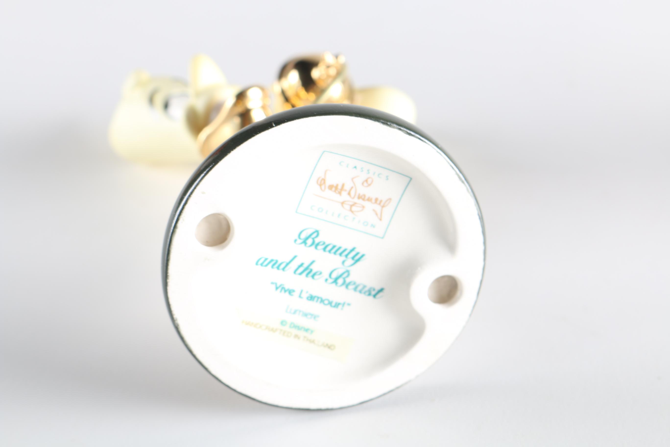 Walt Disney Classics Collection Cogsworth and Lumiere Figurines