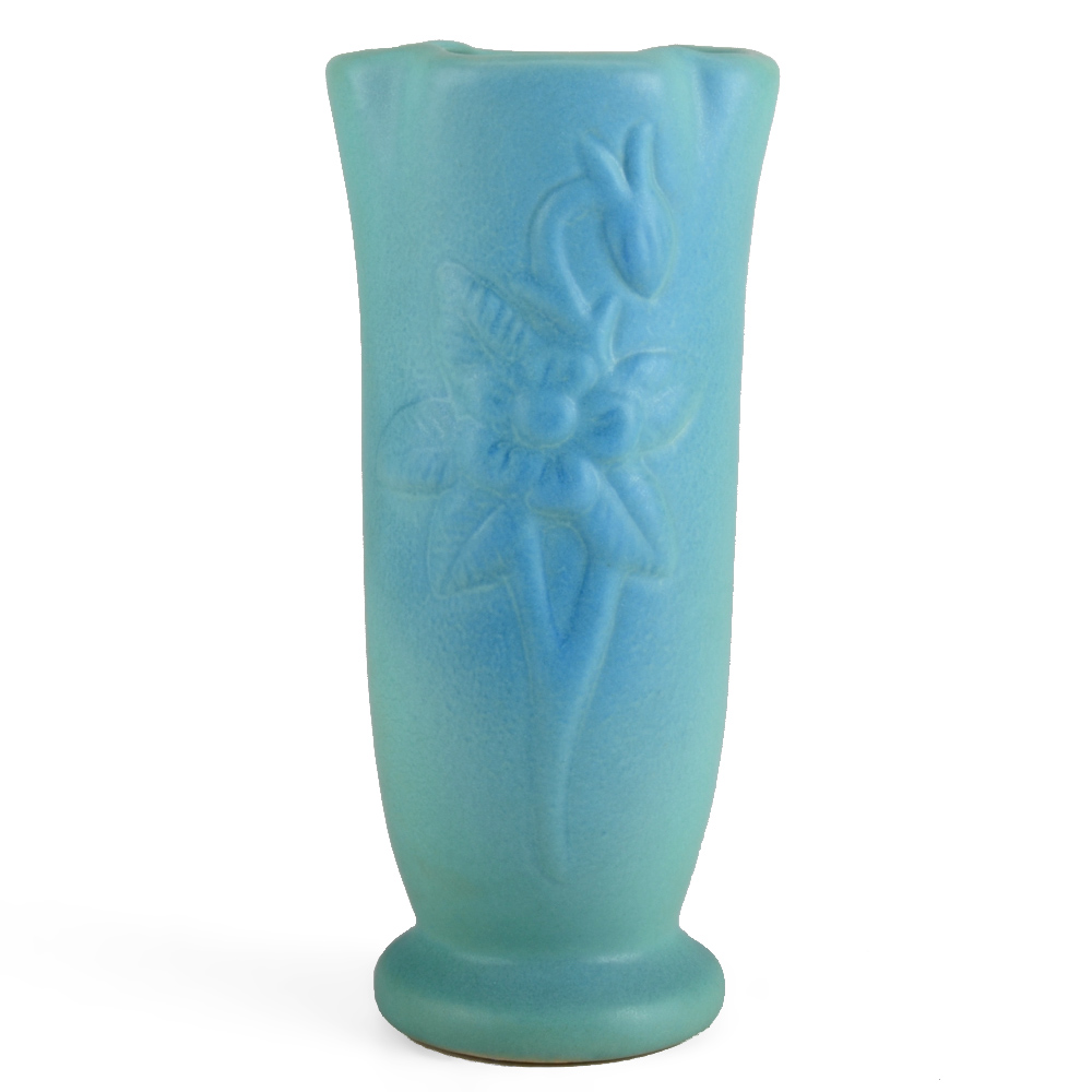 Vintage Van Briggle Ming Turquoise Columbine Vase