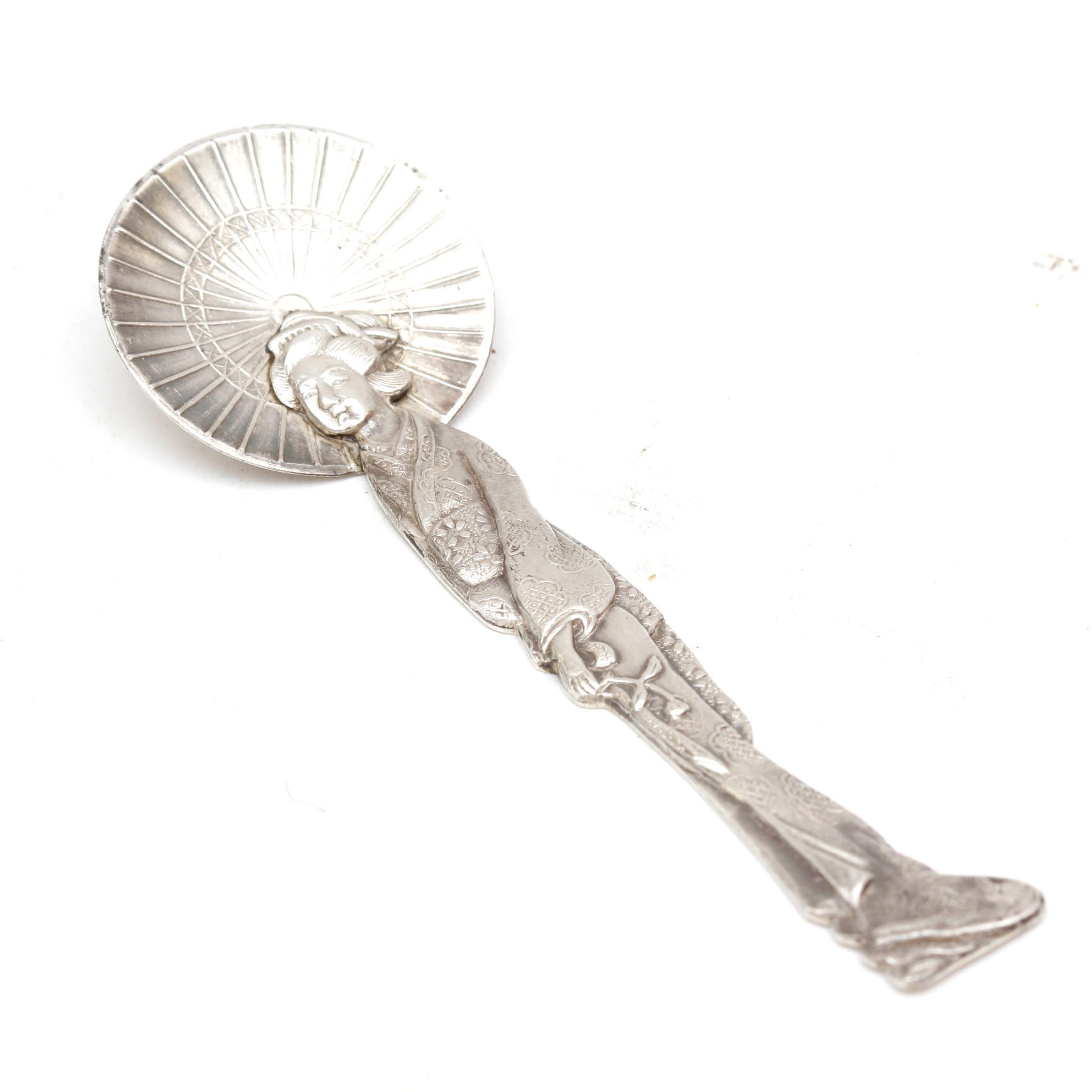 Vintage Sterling Silver Japanese Inspired Spoon