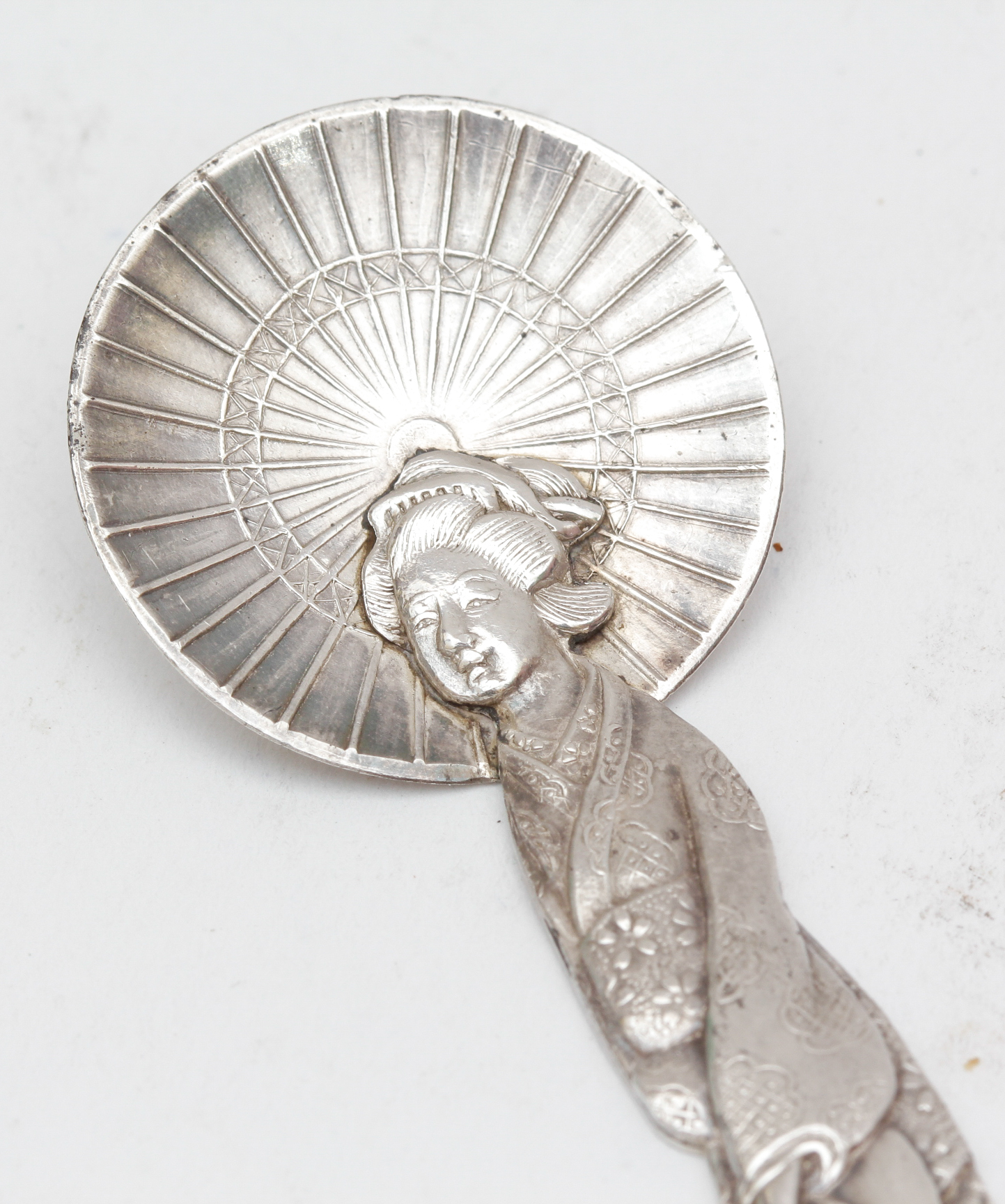 Vintage Sterling Silver Japanese Inspired Spoon