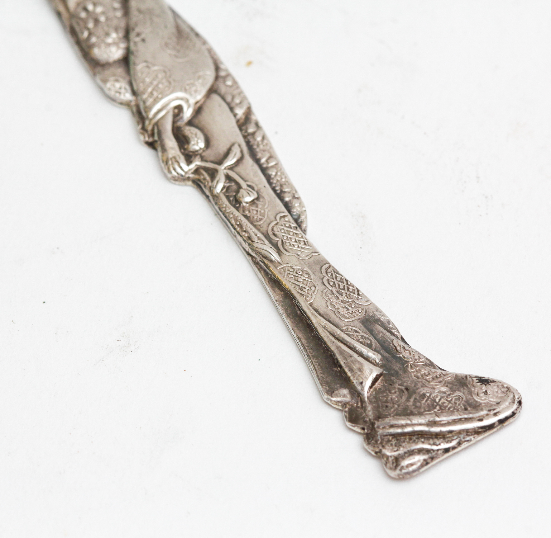 Vintage Sterling Silver Japanese Inspired Spoon