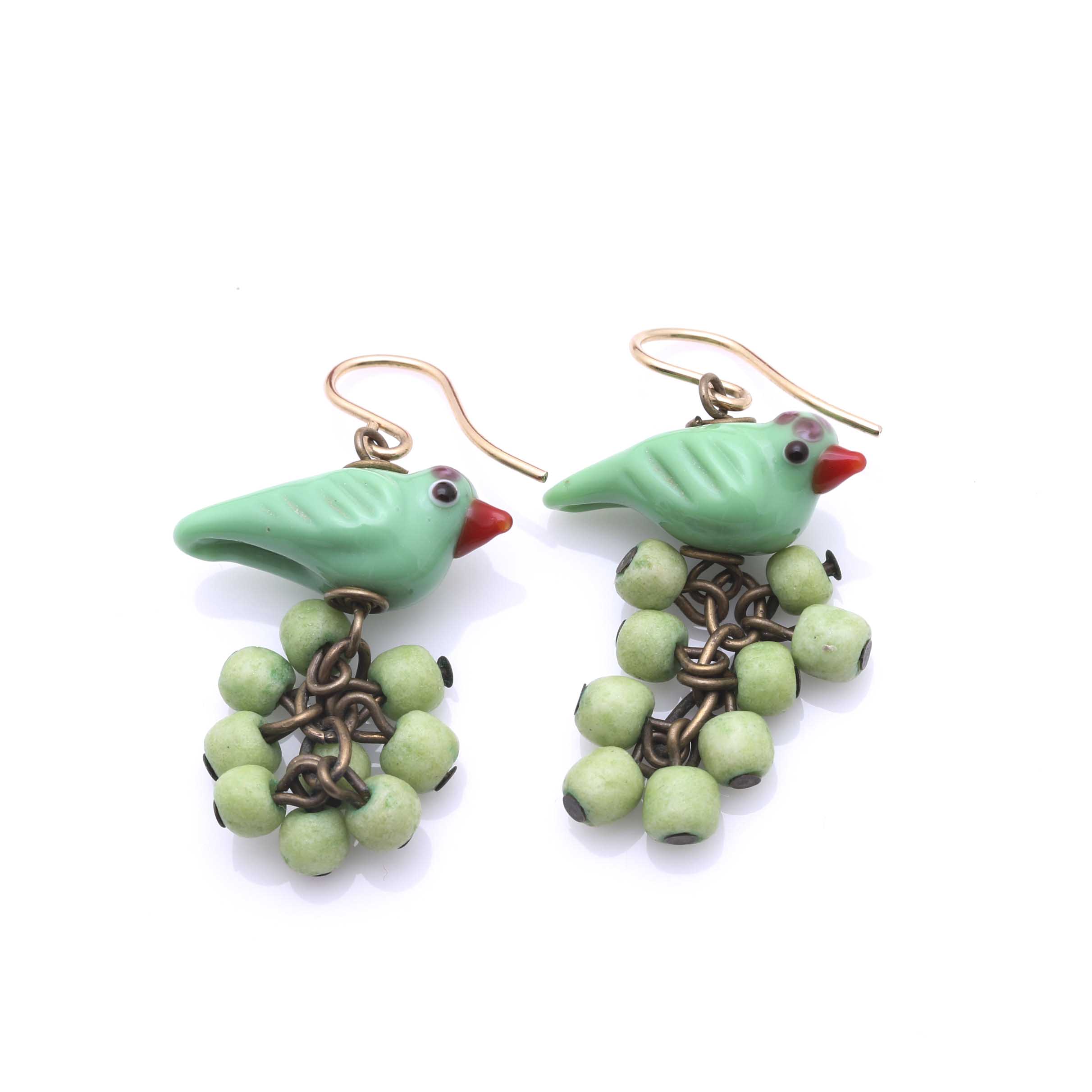 Cinnabar Bracelets and Glass Bead Earrings