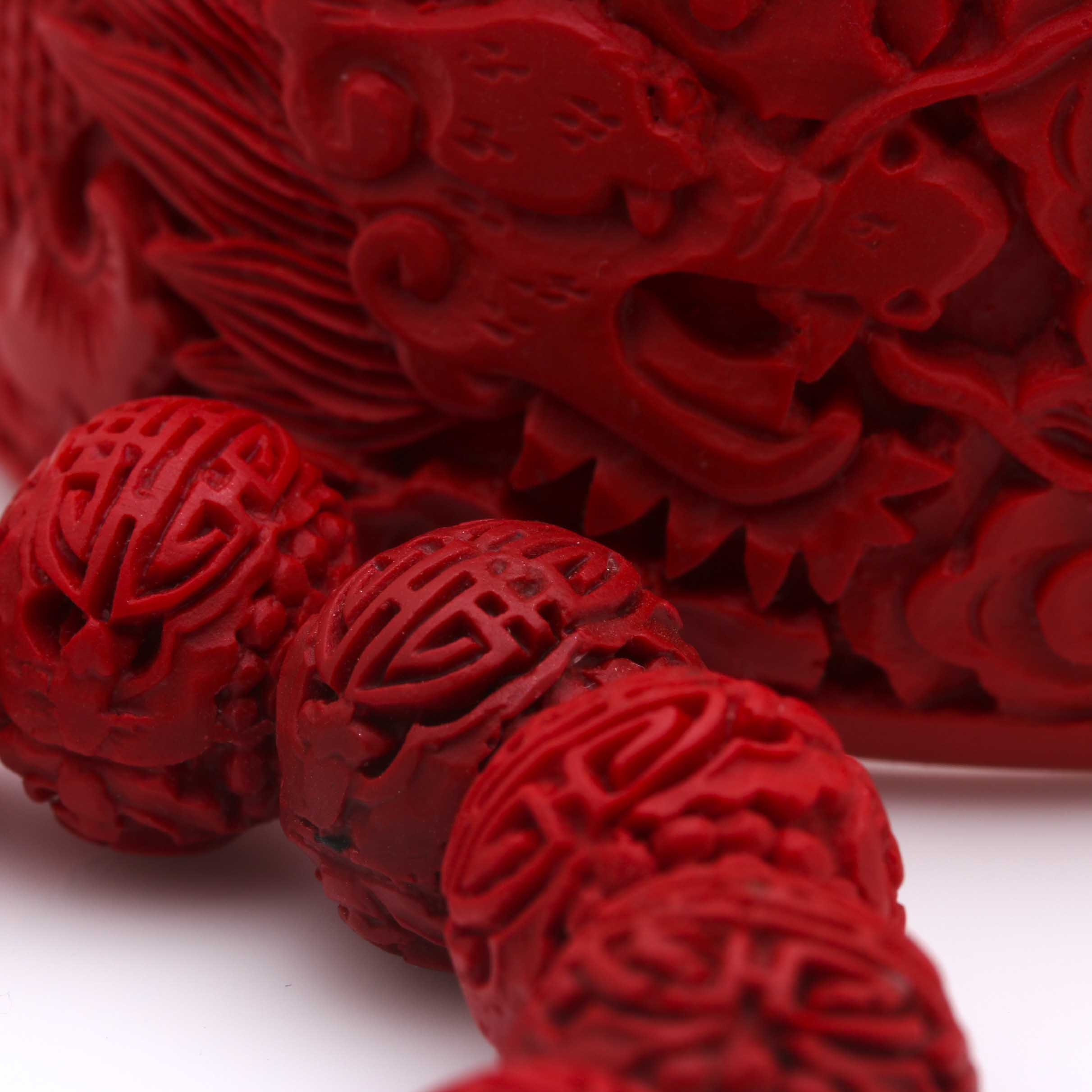 Cinnabar Bracelets and Glass Bead Earrings