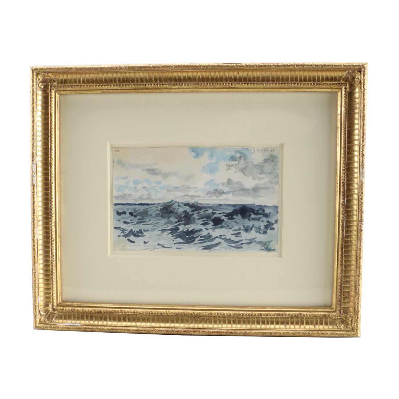 Charles DeWolf Brownell Watercolor Painting on Paper "In the Gulf"