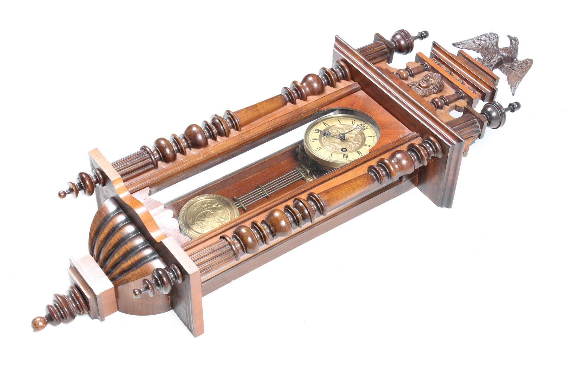 Antique German DRCM "Vienna" Regulator Wall Clock