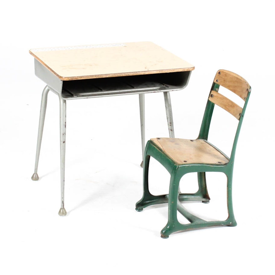 Vintage School Desk and Child's Chair