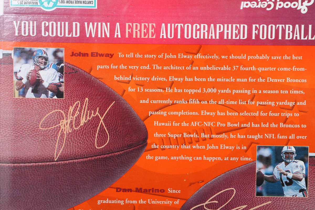 Autographed Wheaties Box In Frame