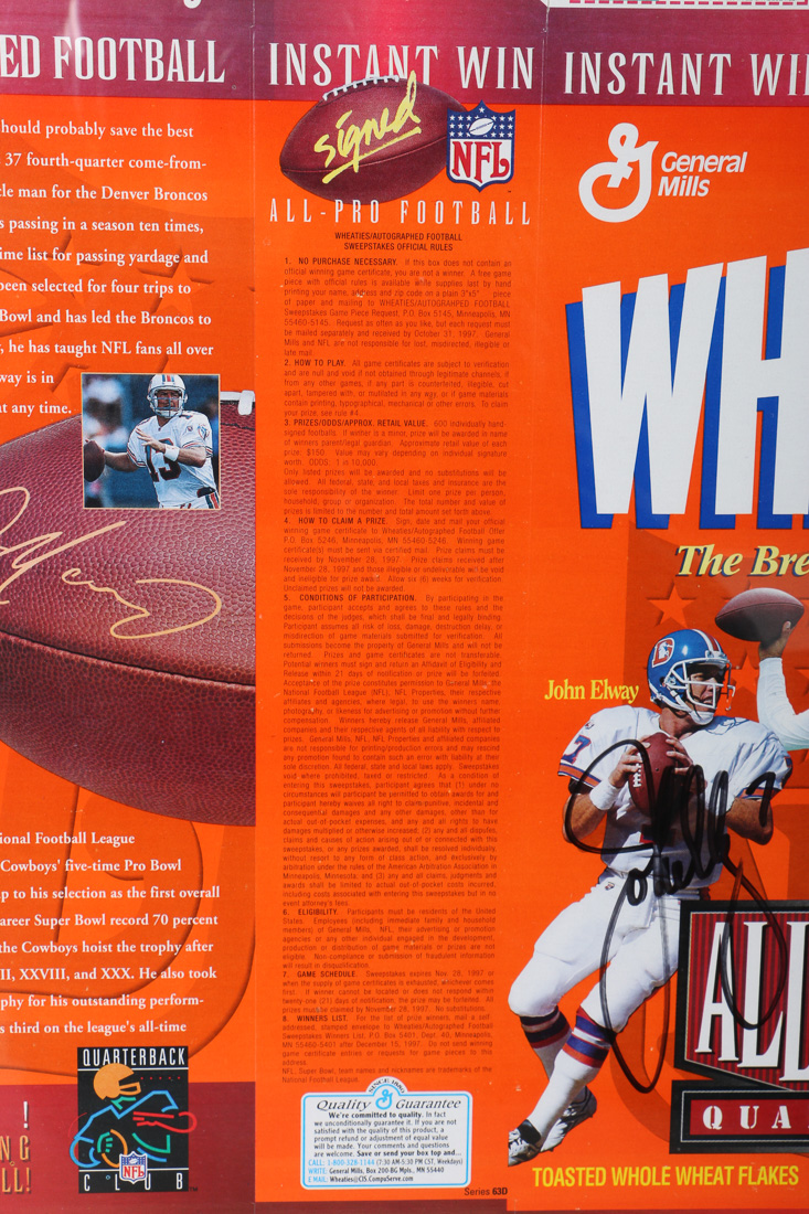 Autographed Wheaties Box In Frame
