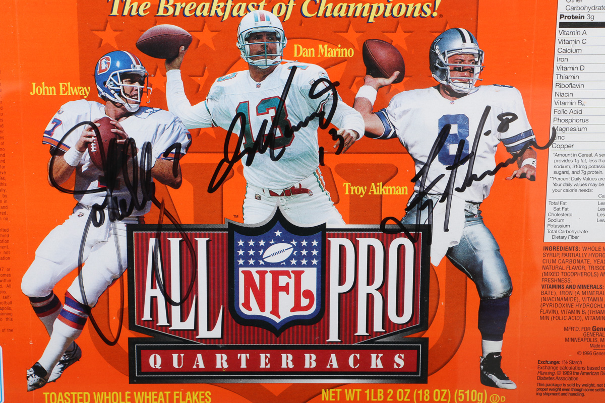 Autographed Wheaties Box In Frame