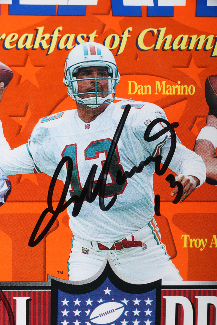 Autographed Wheaties Box In Frame