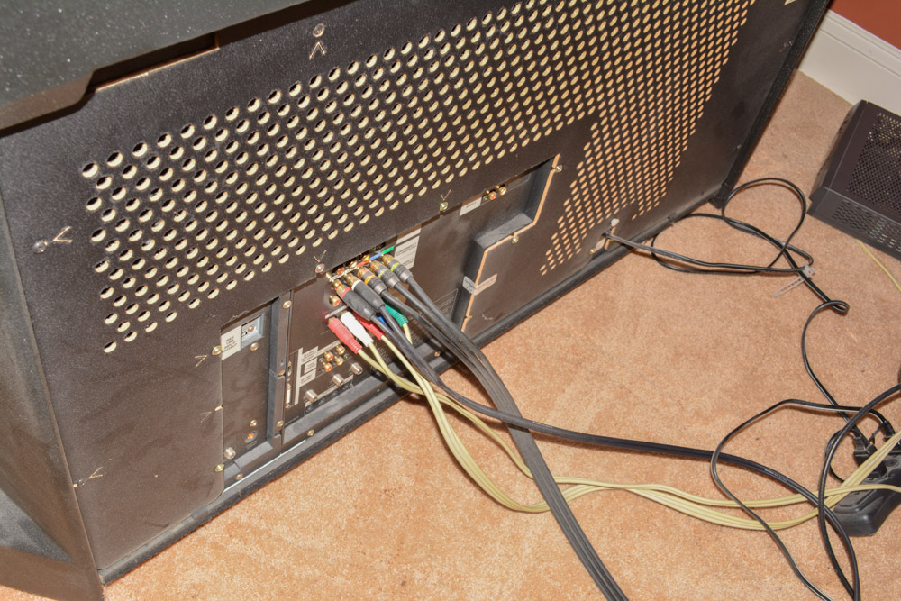 Mitsubishi Big Screen Television and Panasonic Video Recorder