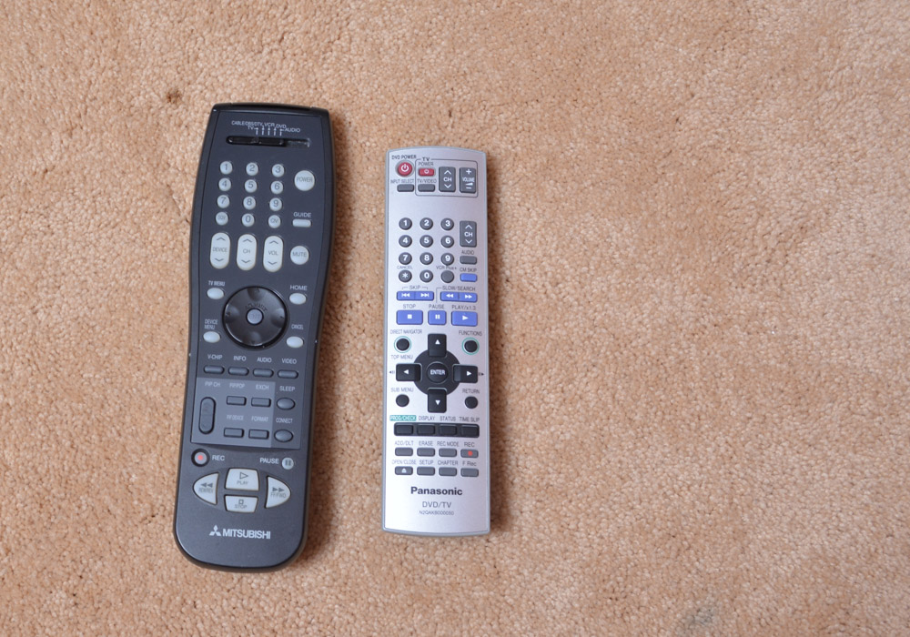 Mitsubishi Big Screen Television and Panasonic Video Recorder