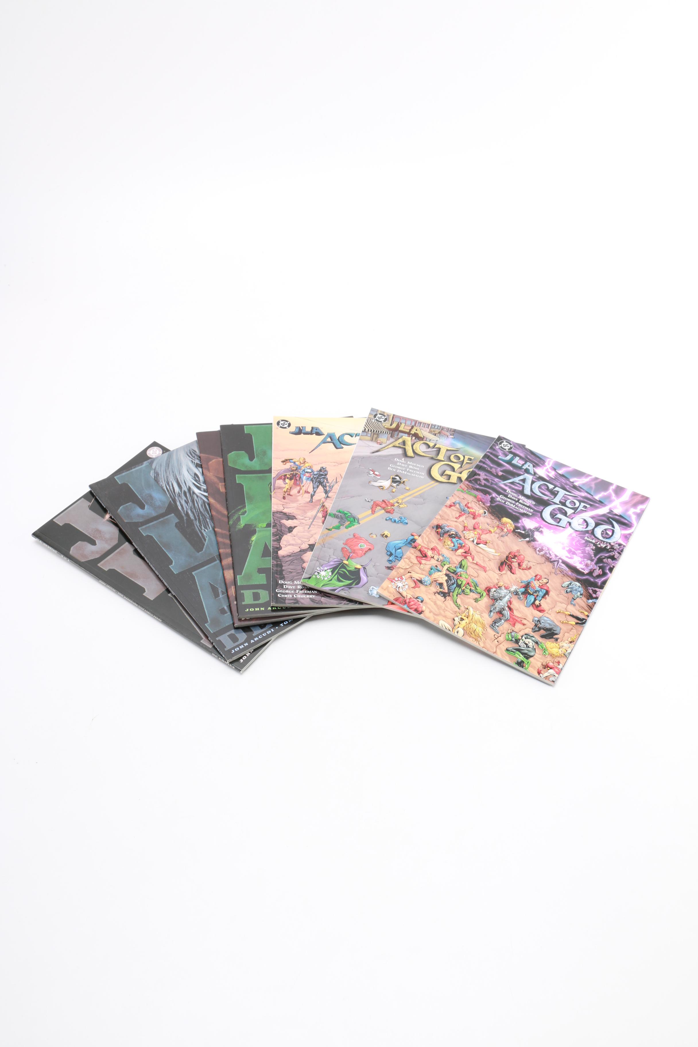 Complete "JLA Act Of God" and "JLA: Destiny"  DC Hardbound Comic Miniseries