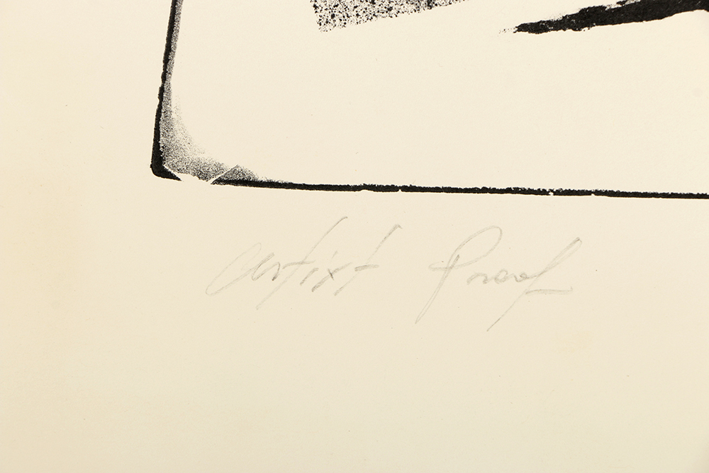 Ricardo Morin Limited Edition Woodblock on Paper Abstract Scene