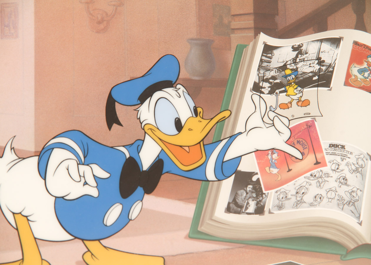 Signed Donald Duck Sericel "Donald's Memory Book"