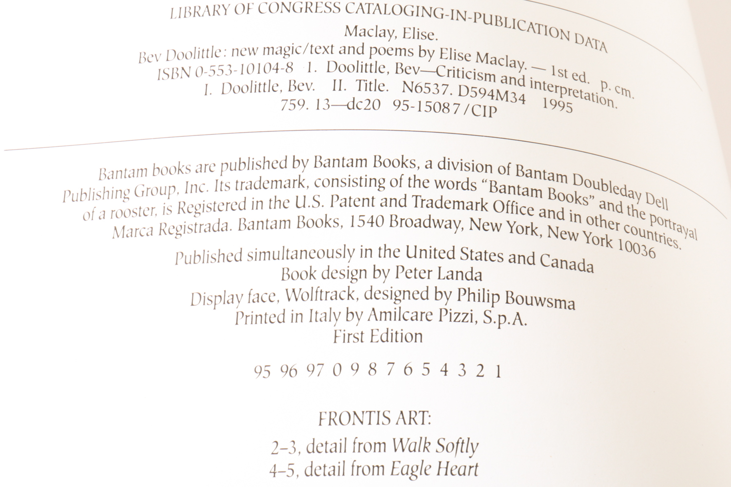 Bev Doolittle Lithograph Print with Art Books