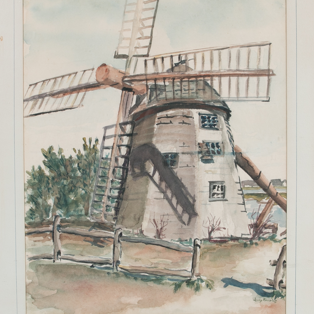 Judy Knowles Windmill Watercolor on Paper