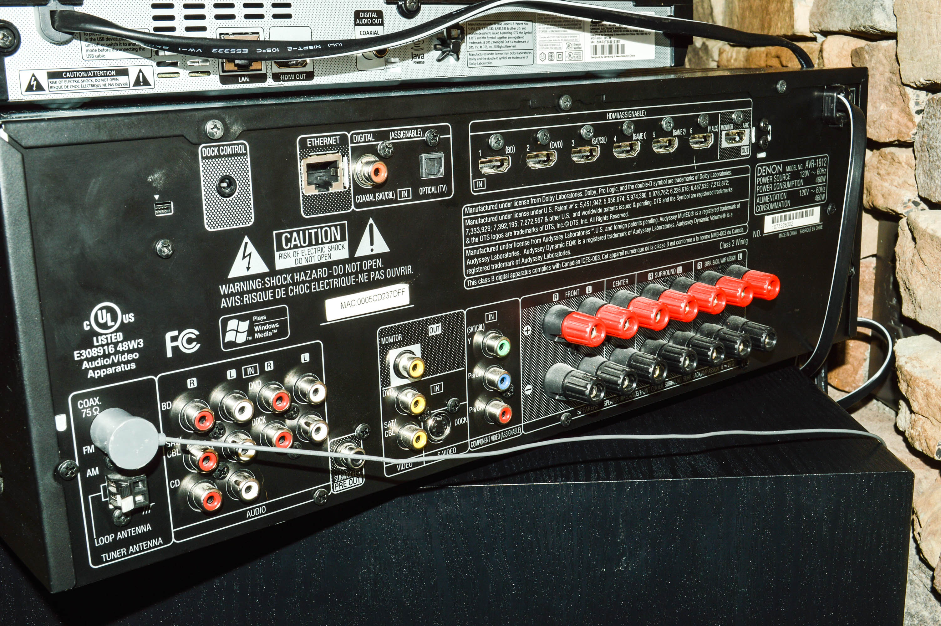 Denon, Samsung and Infinity Home Theater Components