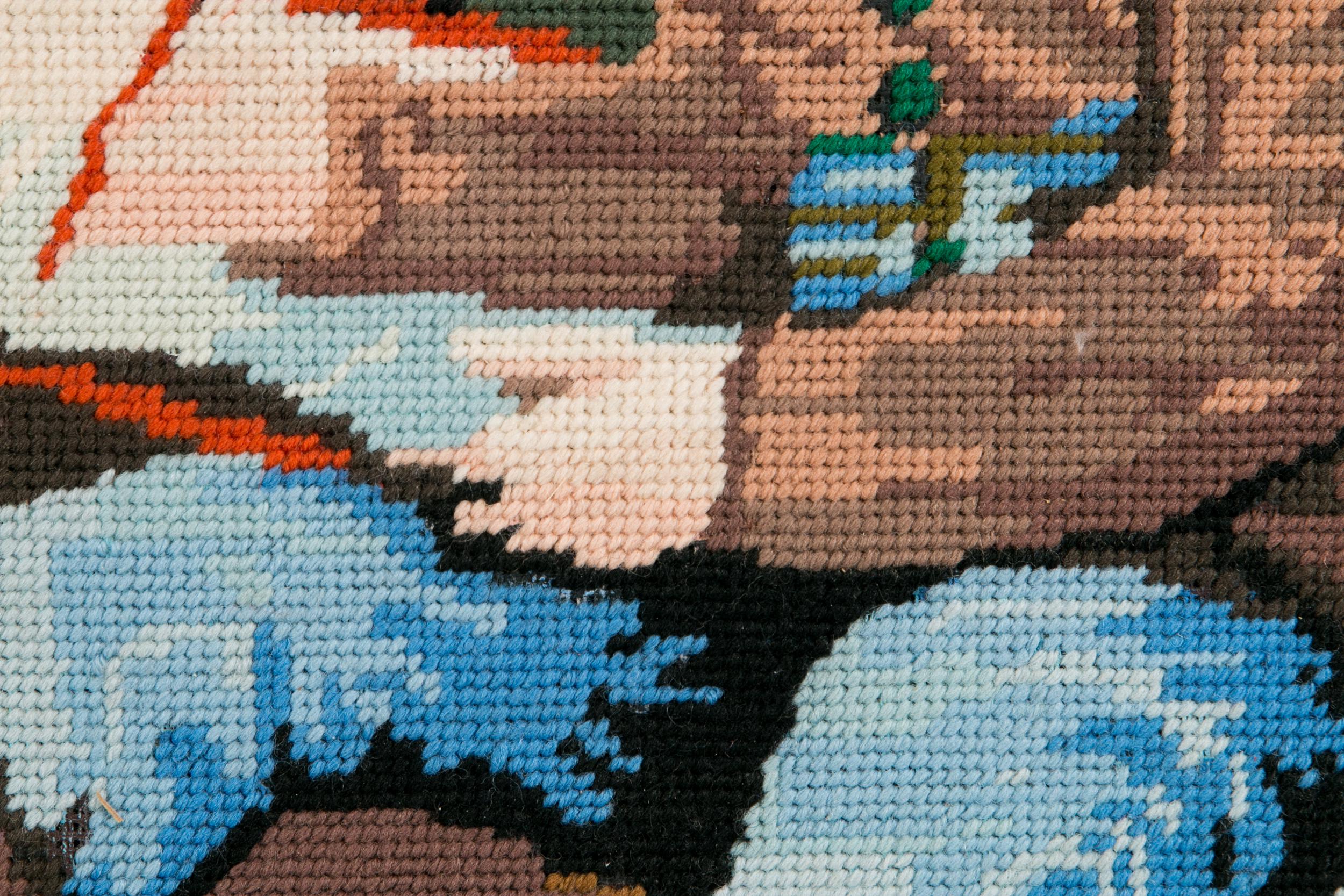 Needlepoint Portrait of Children