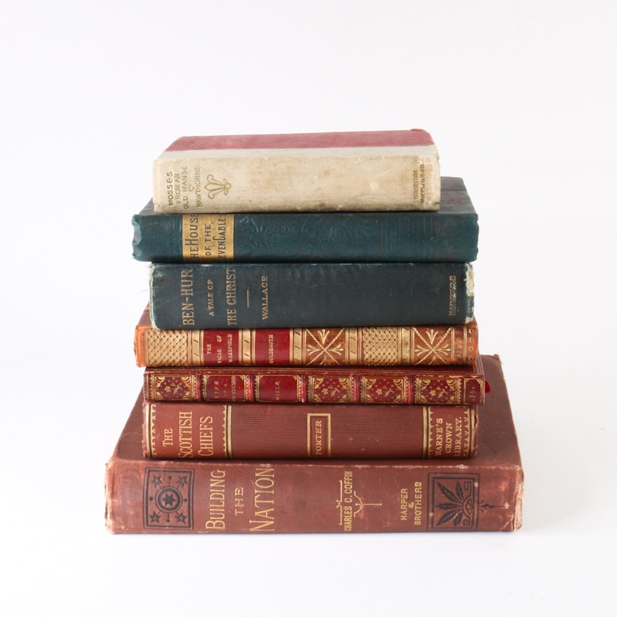 Collection of 19th Century Antique Books