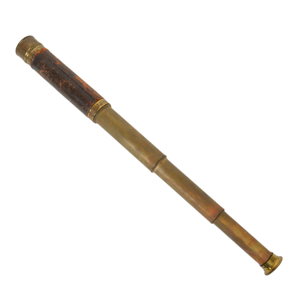 Antique Brass and Leather Telescoping Spyglass