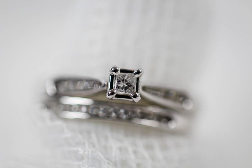 10K White Gold Diamond Wedding Set