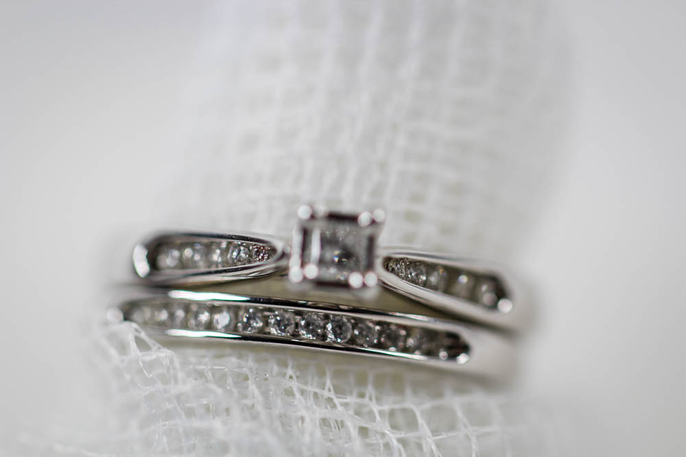 10K White Gold Diamond Wedding Set