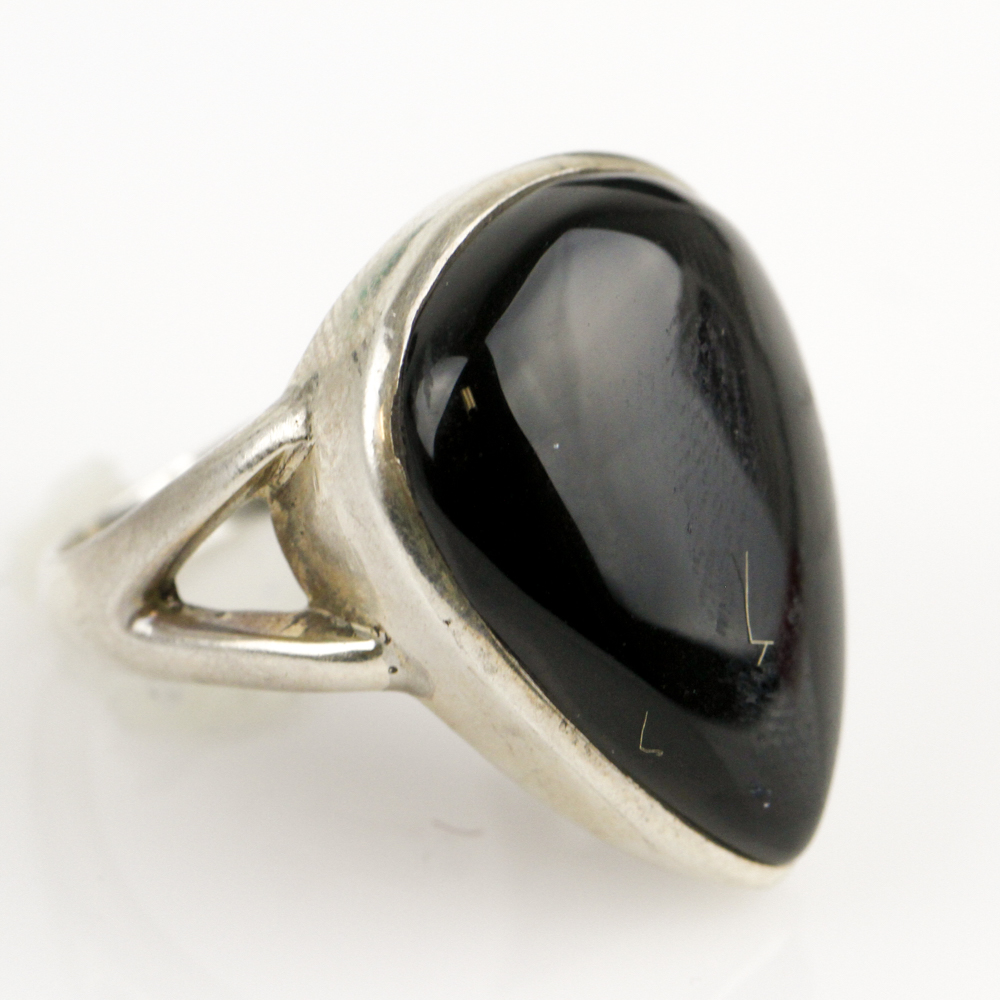Sterling Silver and Onyx Ring