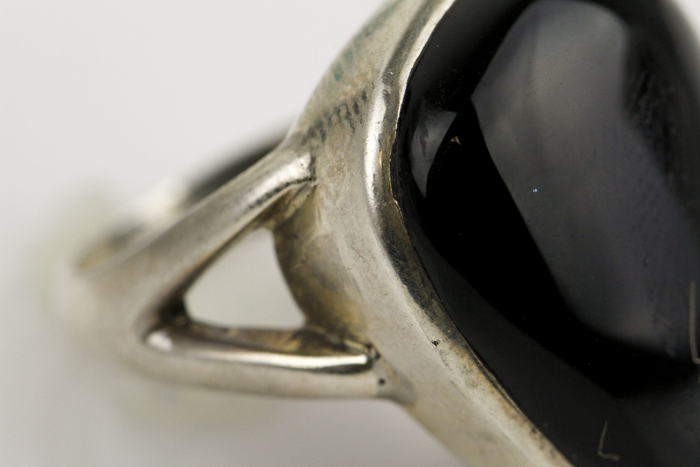 Sterling Silver and Onyx Ring