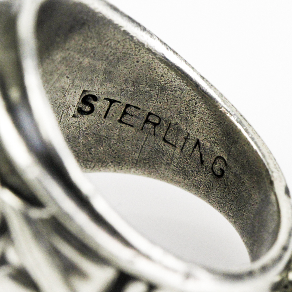 1966 Sterling Silver and Synthetic Sapphire Class Ring/Pendant