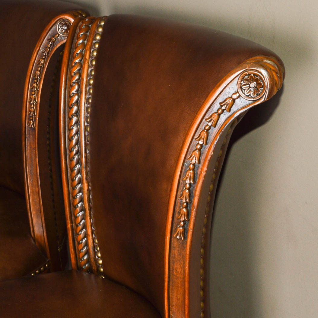 Three Frontgate 'Manchester' Swivel Bar Stools