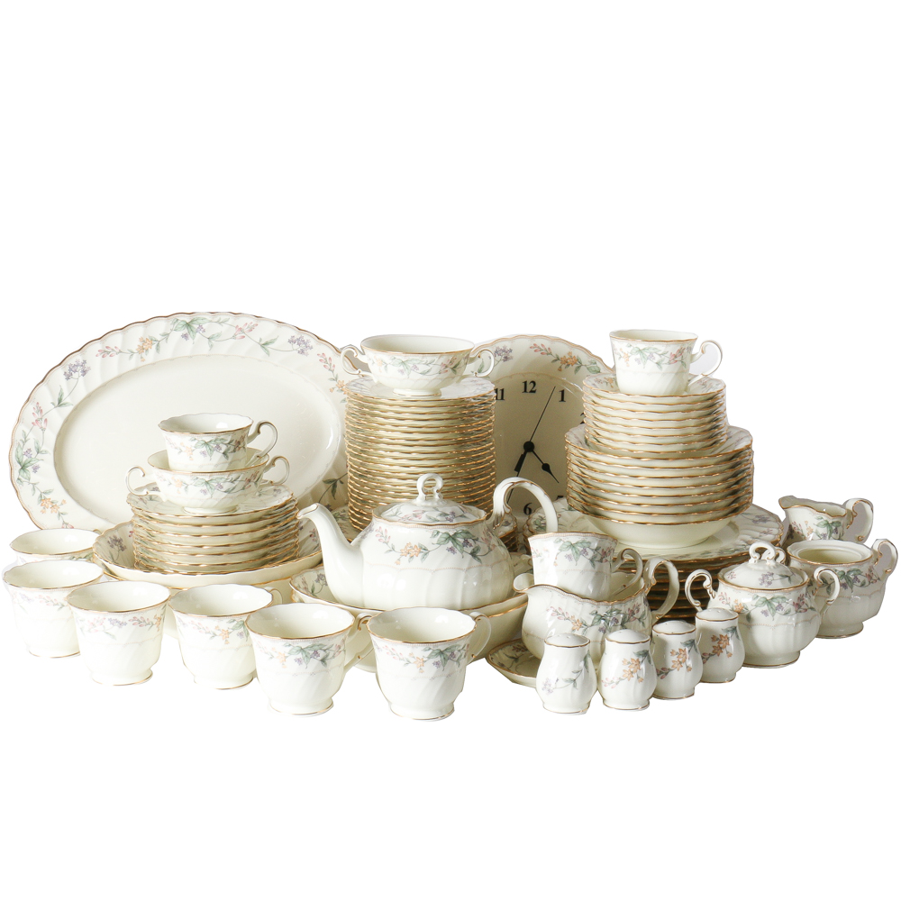 Noritake Brookhollow Bone China for Eight and Accessories