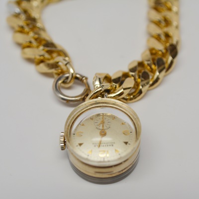 Vintage Sheffield Watch Charm and Women's Bracelet