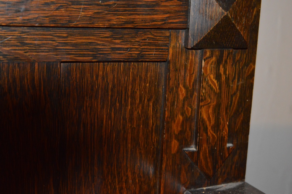 Antique Mission Style Oak Bench