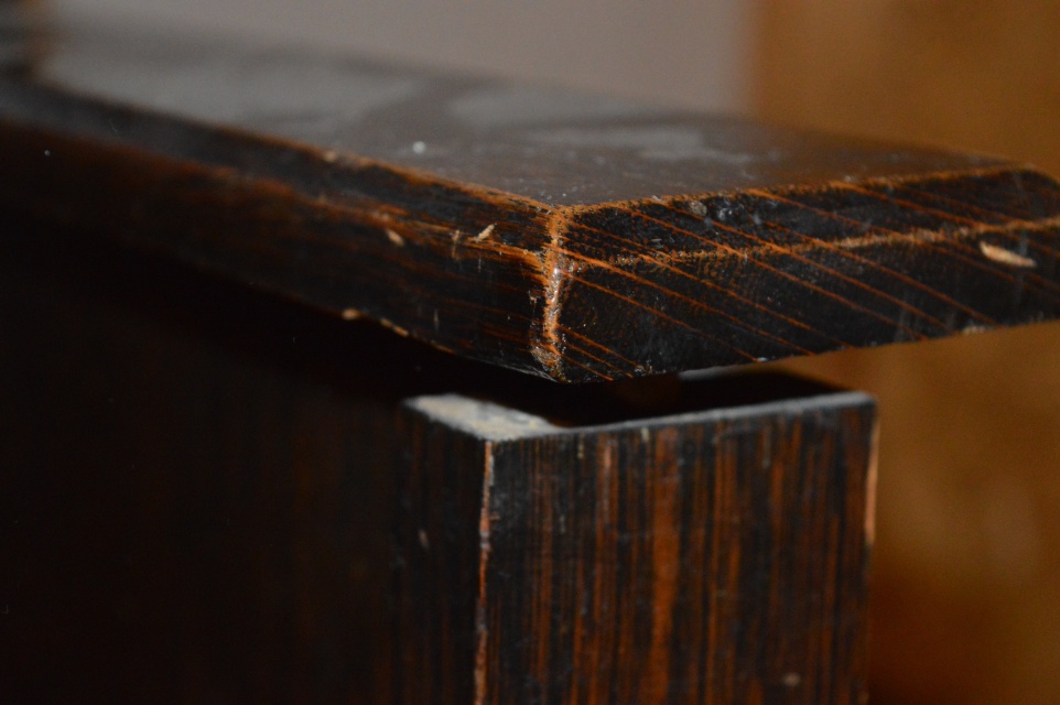 Antique Mission Style Oak Bench