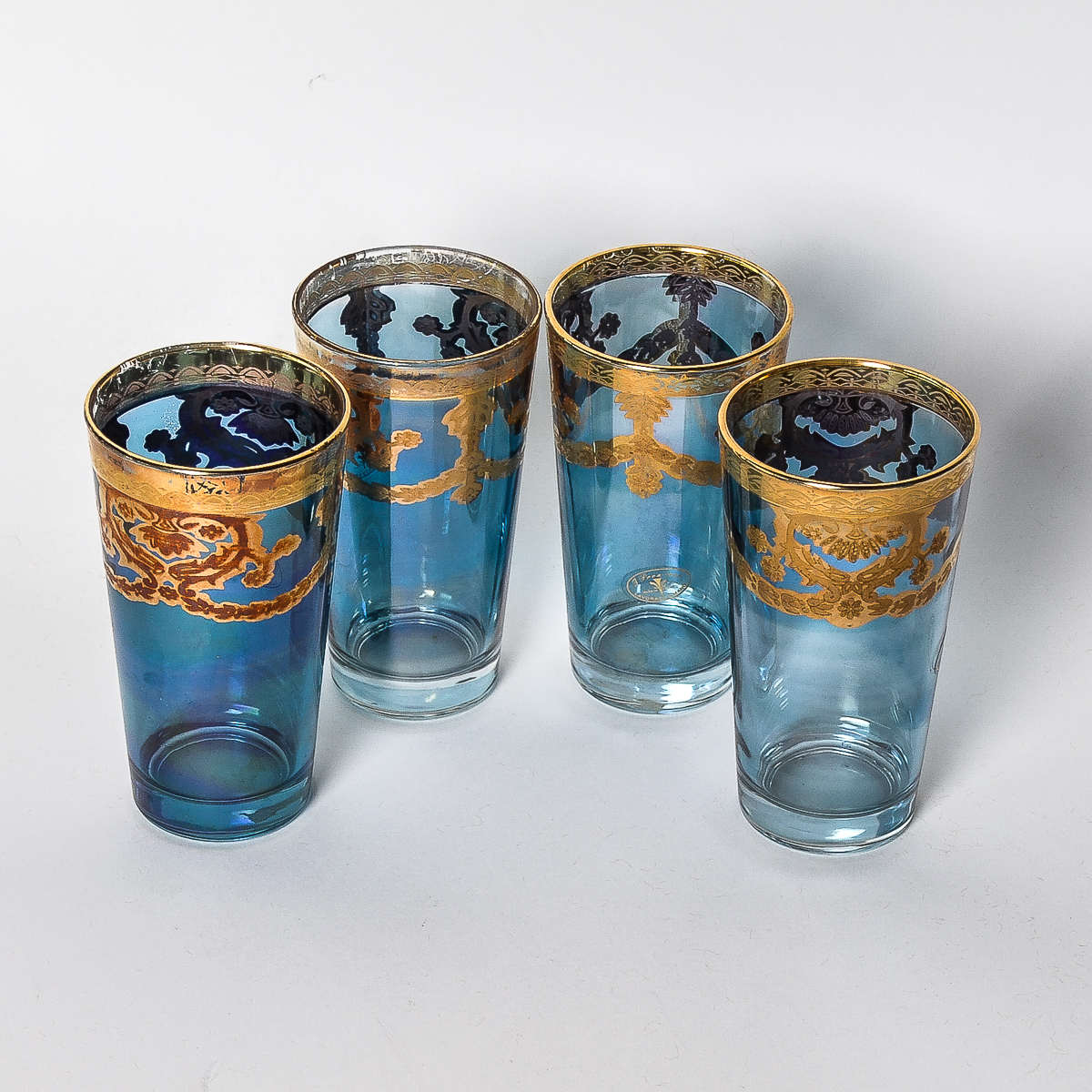 Set of Vintage J. Preziosi Lavorato A Mano Italian Glasses