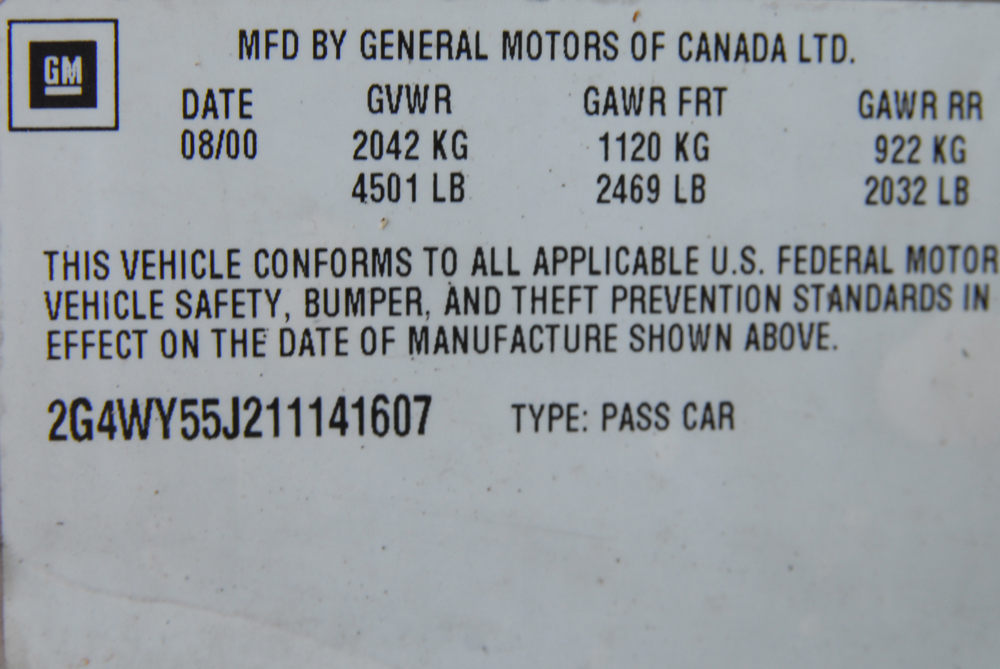 2001 Buick Century Limited