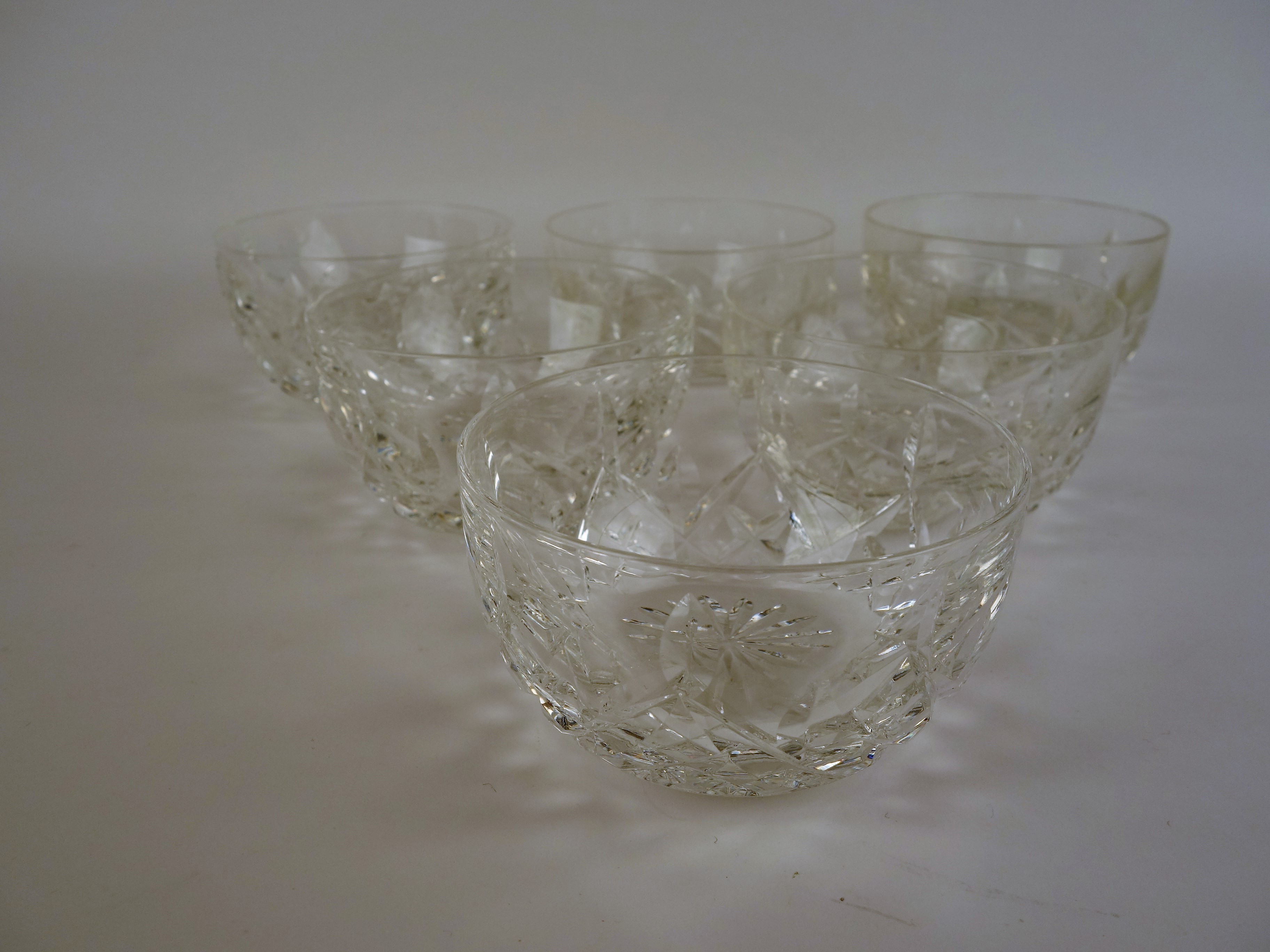 Six Waterford "Lismore" Finger Bowls