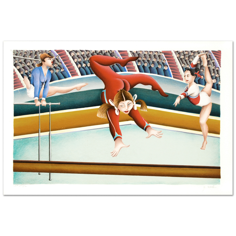 Yuval Mahler Limited Edition Lithograph titled "Gymnast"